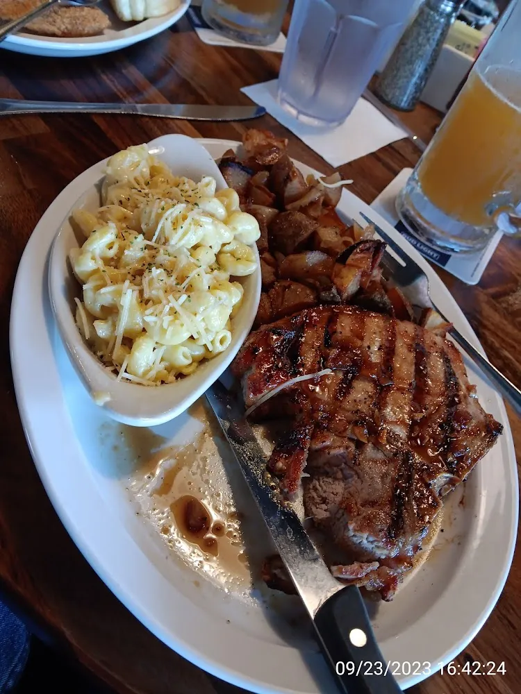 Pork Chops Mac and Cheese Potatoes